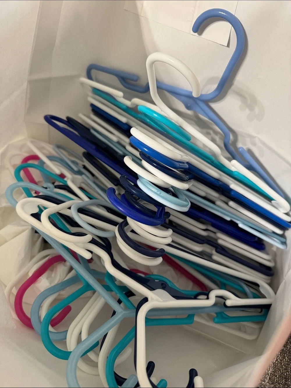 Lot of kids size Household Multi-Color Plastic Clothes Hangers - Pack